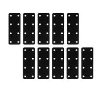 ifundom Iron Flat Straight Brace Brackets Flat Joining Fixing Brackets 10pcs with Rust Resistance Heavy Duty Mending Plates for Repairing and Reinforcing Beds and Chests for Furniture