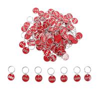 ifundom Key Tags Metal Aluminium Numbered 50 Pieces Digital Number Cards for Sauna Locker Identification in Shopping Malls and Landlords 1-50