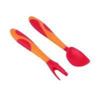 ifundom Kid Cutlery Set Training Spoon Fork Set for Toddlers Curved Handle and Non-Slip Grip