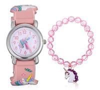 ifundom Kids Unicorn Watch with Delicate Bracelet for Accurate Timekeeping and Developing Time Awareness, Made of Plastic and Stainless Steel, Birthday or Children's Day