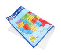 ifundom Laminated Usa Map Poster Educational America Geography Wall Map for Nursery and Classroom Use 14 X 19.5 Inches with Writable and Erasable Surface