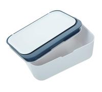 ifundom Large Capacity Blue Tissue Box for Daily Use with Friendly Pp Material, Prevents Water and Dust, for Table Storage and Wipes Organization