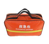 ifundom Large First Aid Bag Empty with Spacious Storage and Multi-Compartment Design Orange Nylon Emergency Organizer for Field Emergencies and Sturdy 44.5x28x13.5cm Survival Grab Bag