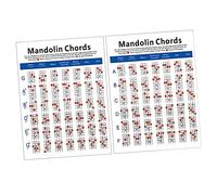ifundom Large Mandolin Chord Chart Diagram Mandolin Exercise Diagram Plate Paper Chord Trainning Guide for Practice Fingers