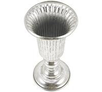 ifundom Large Silver Iron Urn Planter Vintage Flower Pot Indoor Outdoor Wedding Centrepiece Decorative Vase for Office Hotel Party Decoration