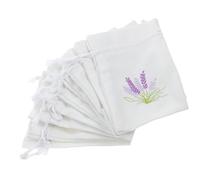 ifundom Lavender Sachet Bags Embroidered Cotton Drawstring Pouches 20Pcs for Closet and Drawer Freshening, Small Herb Storage Bags for Home and Office