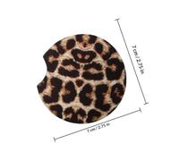 ifundom Leopard Print Car Cup Mat 4Pcs Non-Slip Coasters for Vehicle Drink Holders Suitable for Gifts