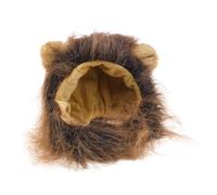 ifundom Lion Mane Hat Nonirritating Polyester and Velvet Material with Ears Adjustable Random Color for Small Dogs and Puppies for Festival and Fancy Dress Pet Costumes