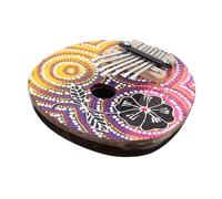 ifundom Lovely Shape Coconut Shell Kalimba Thumb Piano Note Finger Piano Chic Pattern Lightweight and Portable Musical Instrument for Beginners and Music