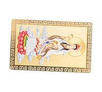 ifundom Luck Amulet Card with Fine Craftsmanship Lightweight and Compact Design Chinese Style Auspicious Success Charm Made of Aluminium Magnesium Alloy Kwan Yin