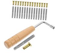 ifundom Lyre Harp String Pin Nails Tuning Wrench Practical Wood and Metal Instrument Accessories for Lyre Harp Players