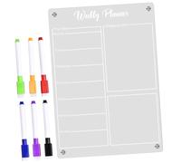 ifundom Magnetic Acrylic Dry Erase Board Erasable Planning Board for Fridge for Weekly Schedule and Shopping List for Kitchen Supplies and Refrigerator Organiser