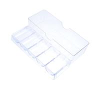 ifundom Mahjong Chips Storage Box Small Mahjong Container for 100 Chips Ps with Five Grid Design Easy Storage Game Accessories