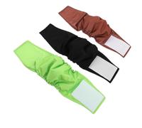 ifundom Male Dog Washable Diapers 3 Pack Puppy Diaper Absorbency Leakproof Belly Bands 36-42cm Waist for Small Male Dogs