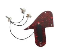 ifundom Mandolin Guitar Scratch Plate Assembly Red Tortoise Colour Installed Double-Coil Pickup PVC Construction