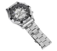 ifundom Mechanical Wrist Watch with Hollowed-Out Carving Stainless Steel for Men and Practical Design Elegant Fashionable Round Pointer Male Watch Suitable for Daily Wear