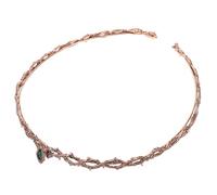 ifundom Medieval Gothic Thorn Crown Headpiece for Women, Adjustable Retro Baroque Tiara Emerald Rhinestones, Rhinestone Wedding Bridal Hair Accessory for Cosplay and Parties