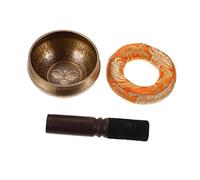 ifundom Meditation Singing Bowl Singing Bowl Gong Rod and Pad Handmade Buddhist for Zen Garden