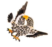 ifundom Men Black Alloy Brooch Pin Featuring Exaggerated Eagle Bird Design, Unique Decoration Accessory for Company's Annual Meeting and Christmas