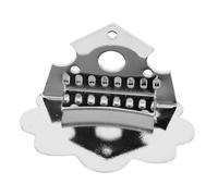 ifundom Metal Mandolin Tailpiece Bridge Chrome Classic Style Guitar and Ukulele Instrument Parts Replacement Accessory for Performance and Recording