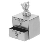 ifundom Metal Tooth and Fetal Hair Keepsake Box Lightweight Organizer for Deciduous Teeth and Hair Storage Safe Smooth Surface Memory Holder for Precious Moments