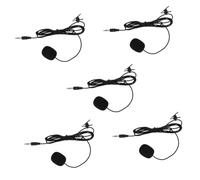 ifundom Microphones for Streaming and Recording Black 5pcs and Clip-on Pvc Easy to Carry Flexible Lavalier Microphone Professional Voice Recording Devices for Phone and Desktop Computer