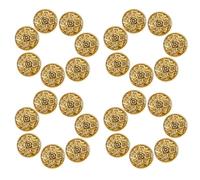 ifundom Mini Buttons for Doll Clothes 100Pcs Metal Round Tiny Buttons Retro Flower Design for DIY Doll Sewing Projects and Accessories