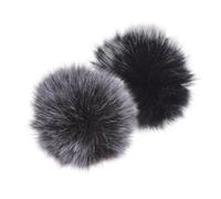 ifundom Mini Microphone Windscreen 4Pcs Furry Wind Muff Covers for Wireless Lavalier Lapel Mics Effective Background Noise Filtering