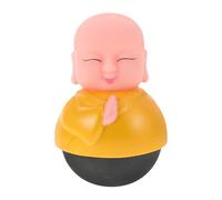 ifundom Mini Monk Tumbler for Table and Office, Smooth Texture Pvc Material Swing Freely Feature, Adorable Yellow Desktop Motion as Party Favor or Goodie Bag Filler