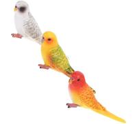 ifundom Miniature Bird Figurines or High Realism Versatile Decor and 3pcs Set Realistic Plastic Parrot Models for Garden Decor Retail Showcases