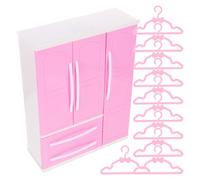 ifundom Miniature Doll Wardrobe with Hangers Doll Coat Rack for Neatly Organizing Clothes Closet Accessory for Tidy Storage