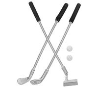 ifundom Miniature Dollhouse Golf Club Set with 3 Clubs and 2 Golf Balls, Delicate Mini Accessories for Dollhouse Scenery Props and Mini House Ornament Decoration
