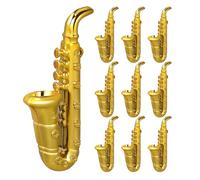 ifundom Miniature Musical Instruments Set 10 pcs Tiny Saxophone Toy Mini Plastic Musical Instruments Model for Dollhouse Accessories Miniature House Decor Photo Props Kids Play