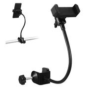 ifundom Mobile Phone Holder for Mic Stand Adjustable Phone Clip Mount Flexible Tablet Holder Stand Use While Filming Recording Microphone