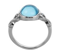 ifundom Moonstone Statement Band Ring Women’s Rotatable Mood Control Thumb Ring White Gold Plated Size 6 Fashion Jewelry for Engagements and Weddings