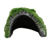 ifundom Moss Cave Ornament for Turtles and Reptiles Hiding Cave for Fish Tanks Realistic Scenic Design Safe for Aquatic Habitats Turtle Basking Platform Decor