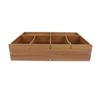 ifundom Multi-Grid Synthetic Material Change Organizing Box for Paper Money and Small Objects, Desktop Drawer Organizer Suitable for Home and Mall Use with Simple, Refreshing Style