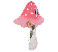 ifundom Mushroom Shape Hanging Decor Beautiful Metal Garden Ornament for Outdoor Spaces and Patio Decoration Iron Craft for Lasting Use Adornment for Indoor and Outdoor Settings
