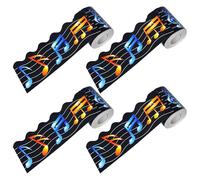 ifundom Musical Notes Border Trim 4 Rolls 33Ft X 2.95In Paper Material Non-Adhesive Display Border Rolls for School Notice Boards and Band Room