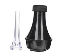 ifundom Mute Trumpet Accessory Practice Trumpet Straight with Noise Reduction and Tone Lowering Black Abs Lightweight and Wind Instrument Practice