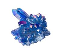 ifundom Natural Blue Crystal Cluster for Aquarium Decor Random Shape, Handmade Natural Stone Ornament Improving Living Environment, Suitable as Desktop Ornament Or