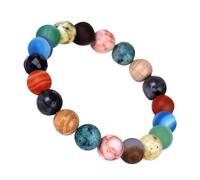 ifundom Natural Stone Bracelet Universe Solar System Eight Planets Bangle Women Wristband Creative Hand Ornament Gift for Birthday Anniversary Holidays
