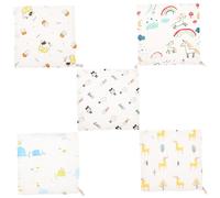 ifundom Newborn Safe Saliva Bib 5pcs Set Cotton Baby Towels Soft and Easy to Use