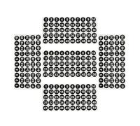 ifundom Number Stickers 250Pcs Round Self-Adhesive 2.54Cm Waterproof Labels for Date Marking and Organising Clothes, Multi-Use Number Decals 1 to 50