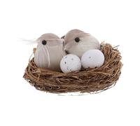 ifundom Outdoor Indoor Bird Ornaments Nest Eggs for Garden Robins Decor for Home Easter Decorations