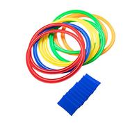 ifundom Outdoor Ring for Motor Skills Development Hoops and Connectors Portable Hopscotch Training for Indoor and Outdoor Activities Fun Physical Exercise Game for Family Play Random Color
