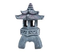 ifundom Outdoor Solar Court Lantern Chinese Style Garden Decor Durable Resin Solar Ornament for Patio and Unique Artistic Design for Outdoor Scenes