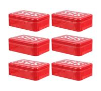 ifundom Outdoor Survival Tool Box 6pcs Metal Portable Pill Organizer Small Compact Medicine Storage Container Travel Emergency Tablet Holder