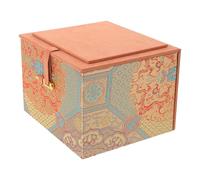 ifundom Packaging Box for Christmas & Valentine's Day - 5.3x4.7Inch Vintage Jewelry Case with Lid Small Retro Floral Keepsake Organizer for Jewelry Ceramic Teacup & Handmade Crafts