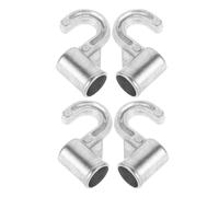 ifundom Pan Hooks 4Pcs Aluminum Alloy Wardrobe Rod Holder Hooks 16Mm for Closet Clothes Hanging and Kitchen Cabinet Accessories